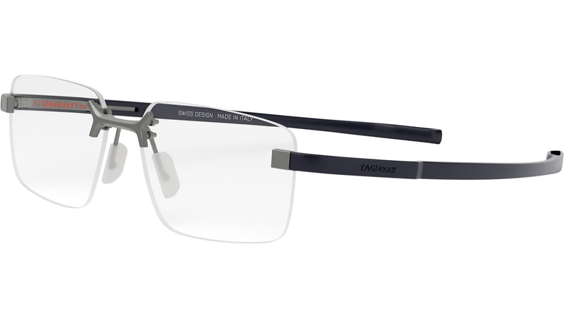 Flex Silver Rectangular Eyeglasses