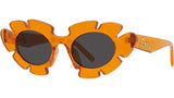 Curvy Orange Geometric Sunglasses