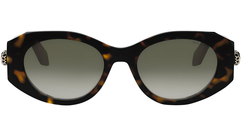 Serpenti Forever Shiny Havana Oval Sunglasses