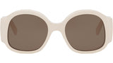 Maxi Triomphe White Round Sunglasses