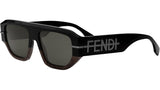 Fendigraphy Black Geometric Sunglasses