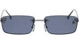 Fendi First Crystal Silver Square Sunglasses
