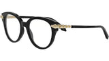 Serpenti Viper Black Round Eyeglasses
