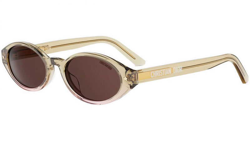 DiorPacific R1I Yellow Oval Sunglasses