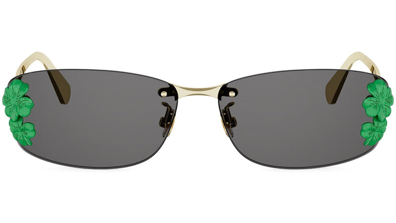 Dior Clover S1U Gold Rectangular Sunglasses
