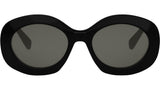 Triomphe Black Round Sunglasses