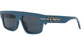 Fendigraphy Blue Rectangular Eyeglasses