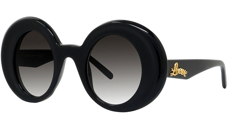 Curvy LW40089I 01B Black Round Sunglasses