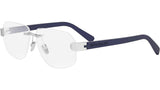 Bvlgari Aluminium Silver Geometric Eyeglasses
