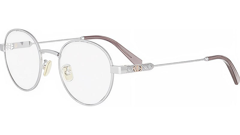 DiorCannageO R1U Silver Round Eyeglasses