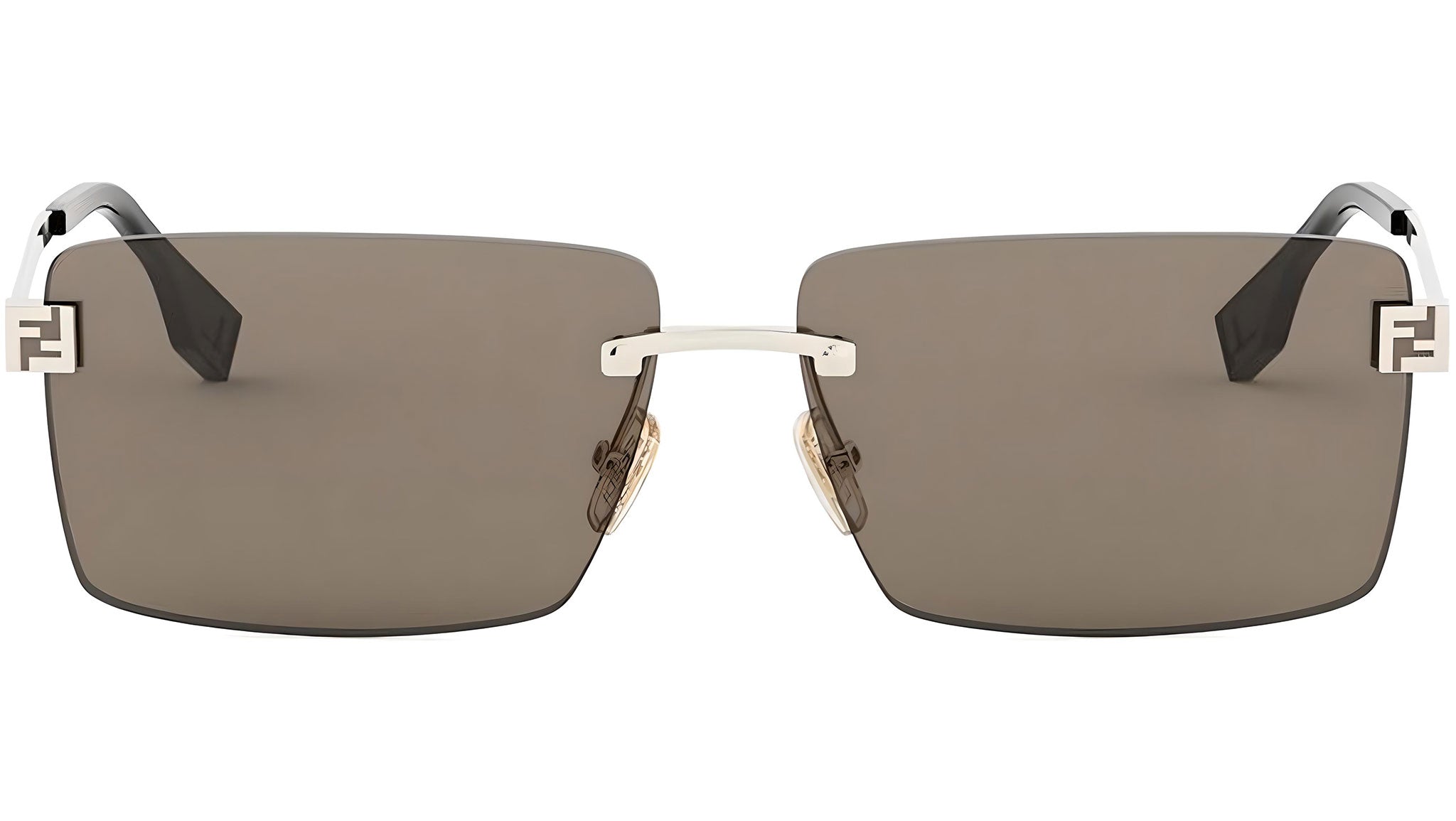 Fendi Sky Gold Rectangular Sunglasses - Main Image