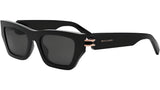 B.zero1 Black Rectangular Sunglasses