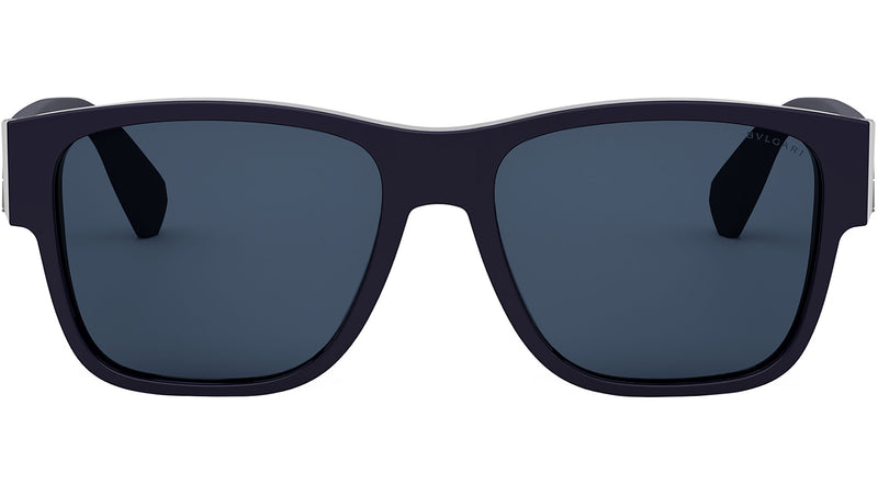 Bvlgari Aluminium Blue Geometric Sunglasses
