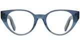 K Logo Blue Oval Eyeglasses