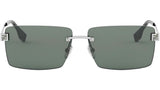 Fendi Sky Silver Rectangular Sunglasses